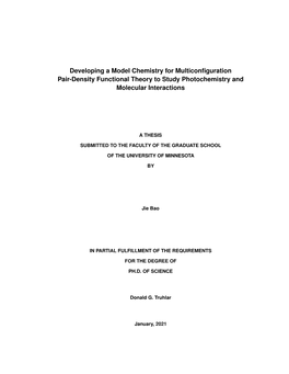 Developing a Model Chemistry for Multiconfiguration Pair-Density