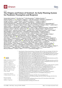 The Origins and Future of Sentinel: an Early-Warning System for Pandemic Preemption and Response