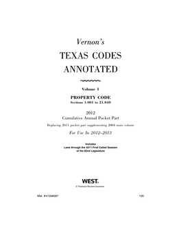 Tx Vern Stat Property V1 2012 Pp Bk