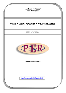 Using a Locum Tenens in a Private Practice