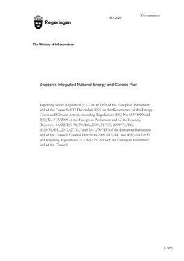 Sweden's Integrated National Energy and Climate Plan Was Sent to Denmark, Finland and Norway for Comment