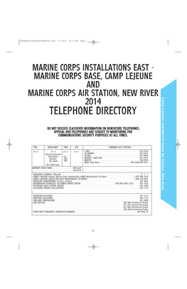 TELEPHONE DIRECTORY and Marine Marine And