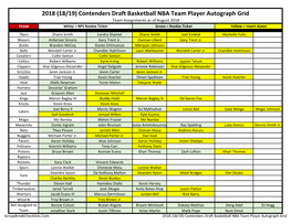 (18/19) Contenders Draft Basketball NBA Team Player Autograph Grid