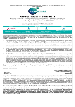 Mindspace Business Parks REIT