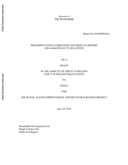 World Bank Document