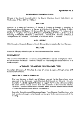 Denbighshire County Council's Draft Equalities Plan 2007