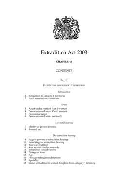 Extradition Act 2003