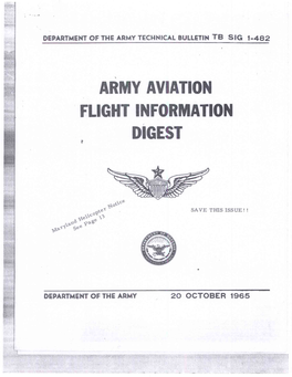 Army Aviation Flight Information Digest