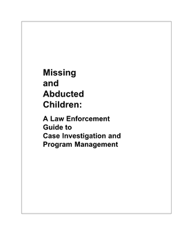 Missing and Abducted Children