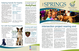 September 2016 Springs Newsletter