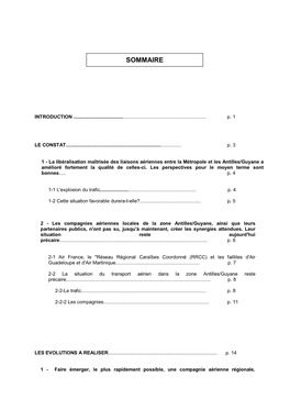 La Desserte Aérienne Des Antilles Et De La Guyane