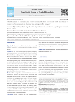 Identification of Climatic and Environmental Factors Associated