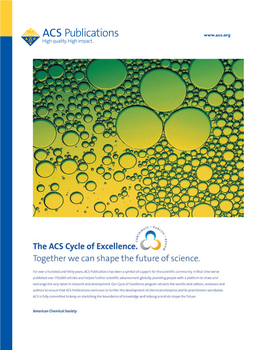 A Newsletter for Contributors to the ACS Cycle of Excellence Volume 2 / Issue 2 / Fall 2008