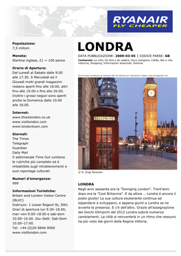 Scarica La Guida Gratuita Di Londra (PDF)