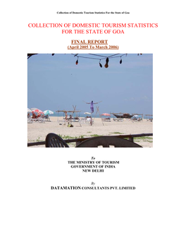 Collection of Domestic Tourism Statistics for the State of Goa