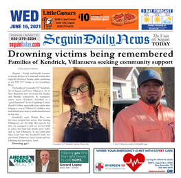 Drowning Victims Being Remembered Families of Kendrick, Villanueva Seeking Community Support