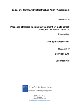 Social and Community Infrastructure Audit.Pdf