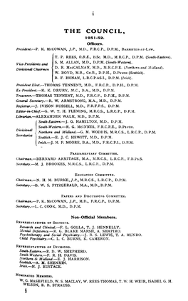 The Council, 1851-52