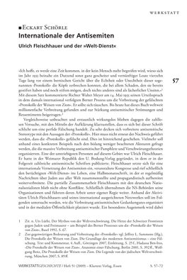 Eckart Schörle Internationale Der Antisemiten Ulrich Fleischhauer Und Der »Welt-Dienst«