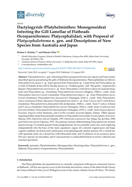 (Scorpaeniformes: Platycephalidae), with Proposal of Platycephalotrema N