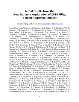 Initial Results from the New Horizons Exploration of 2014 MU69, a Small Kuiper Belt Object