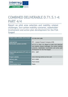 LOW-CARB D.T1.5.1-4 SZKT Action Plan