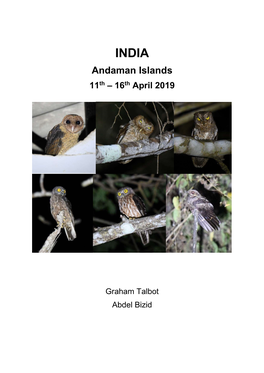 Andaman Islands 11Th – 16Th April 2019