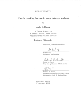 Handle Crushing Harmonic Maps Between Surfaces