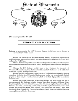 Enrolled Joint Resolution