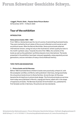 Tour of the Exhibition | Joggeli, Pitschi, Globi…