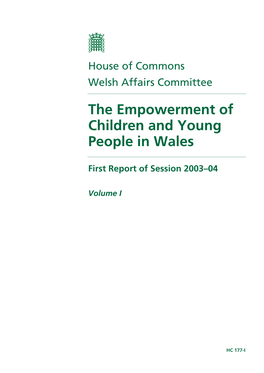 The Empowerment of Children and Young People in Wales