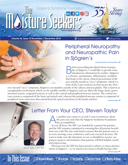 Peripheral Neuropathy and Neuropathic Pain in Sjögren's