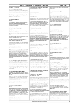 BBC 4 Listings for 29 March – 4 April 2008 Page 1 of 3