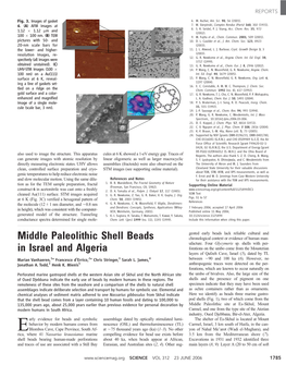 Middle Paleolithic Shell Beads in Israel and Algeria