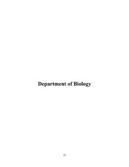 Department of Biology