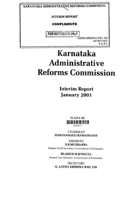 Karnataka Administrative Reforms Commission