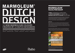 12 New Marmoleum Colours Created by 12 Dutch Designers