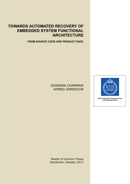 Towards Automated Recovery of Embedded System Functional Architecture