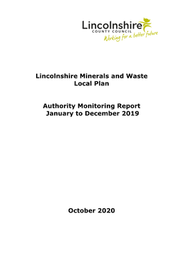 Lincolnshire Minerals and Waste Local Plan