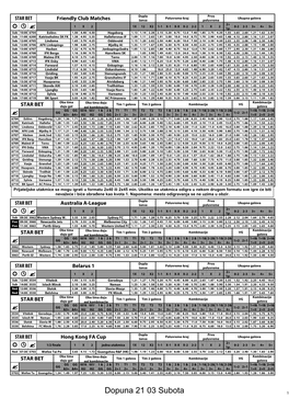 Dopuna 21 03 Subota