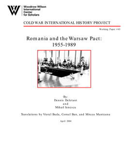 Romania and the Warsaw Pact: 1955-1989