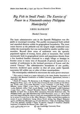 The Exercise of Power in a Nineteenth-Century Philippine Municipality1