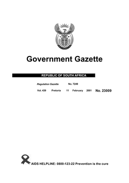 Regulation Gazette, No. 7249