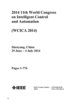 2014 11Th World Congress on Intelligent Control and Automation