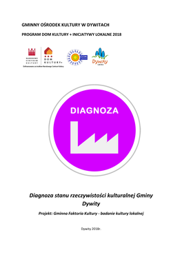 Diagnoza Stanu Rzeczywistości Kulturalnej Gminy Dywity