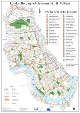 Map of Parks and Open Spaces in Hammersmith & Fulham