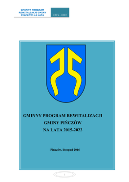 Gminny Program Rewitalizacji Gminy Pińczów Na Lata 2015-2022