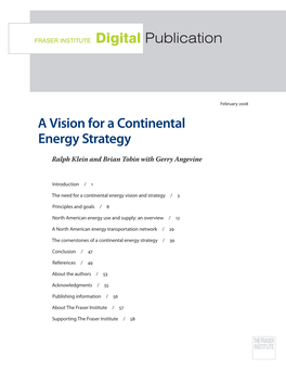 A Vision for a Continental Energy Strategy