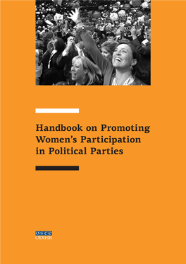 Handbook on Promoting Women's Participation in Political Parties
