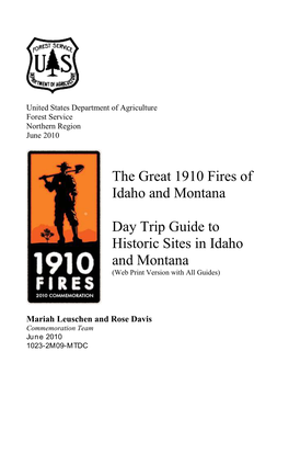 Day Trip Guide to Historic Sites in Idaho and Montana (Web Print Version with All Guides)